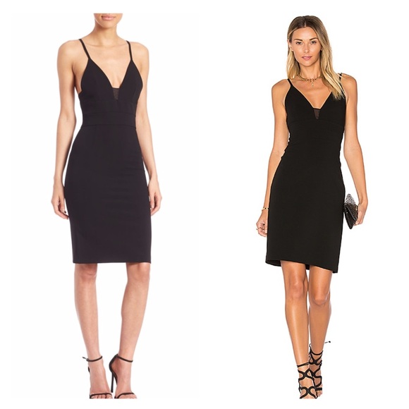 Alice + Olivia Dresses & Skirts - Alice‎ + Olivia Black Lace Insert Mini Dress Women's Size 4